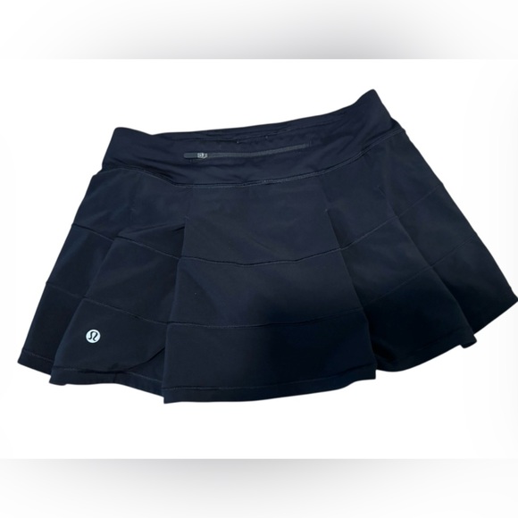 Lululemon Pace Rival Mid-Rise Skirt Black Athletic Tennis Skort 4 - Picture 2 of 5